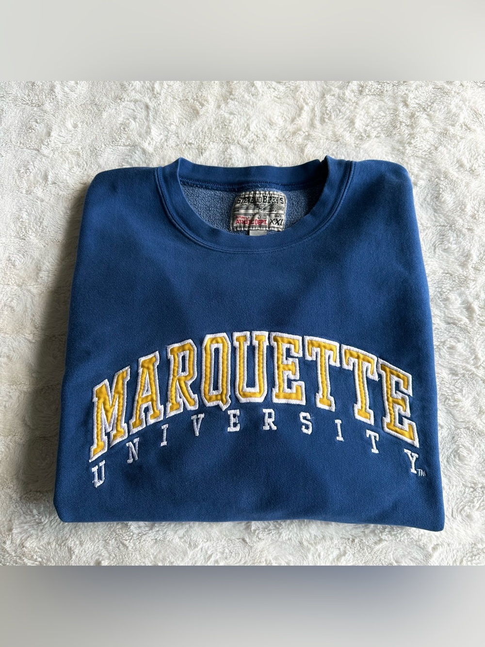 Vintage Marquette University Crewneck Sweatshirt Mens XXL 2XL Steve Barrys 90s